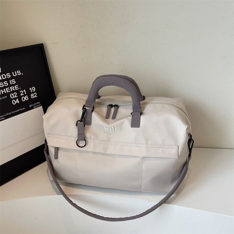Unisex Canvas Travel Duffel Bag Large Capacity Dry Wet Separation Gym Handbag