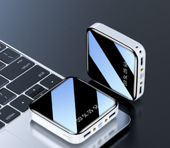 Detail of the built-in flashlight feature on the side