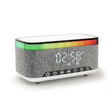 Wireless Charging Bluetooth Speaker with Clock and Night Light