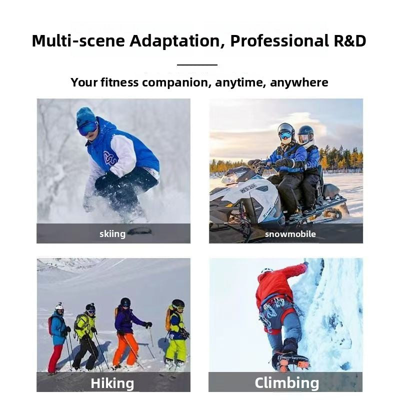 Double-Layer Spherical Ski Goggles with Myopia Insert Windproof Protection