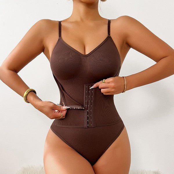 Women's seamless full body shaper bodysuit with open gusset, photo 5