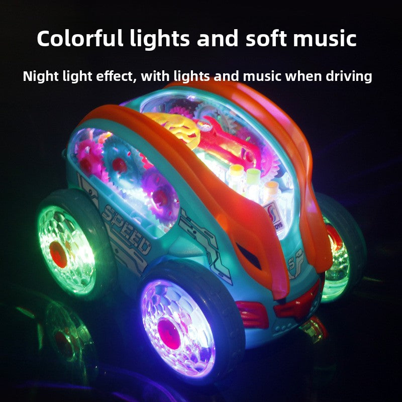 Electric Stunt Rotating Car with Lights and Music