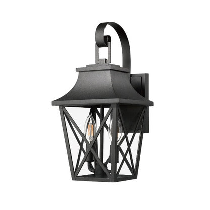 Black Outdoor Wall Light Waterproof Modern Porch Fixture