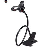 Gooseneck phone holder clamp on desk edge