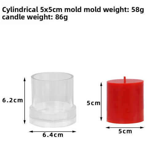 Cylindrical Acrylic Mold for DIY Candles Soap Baking
