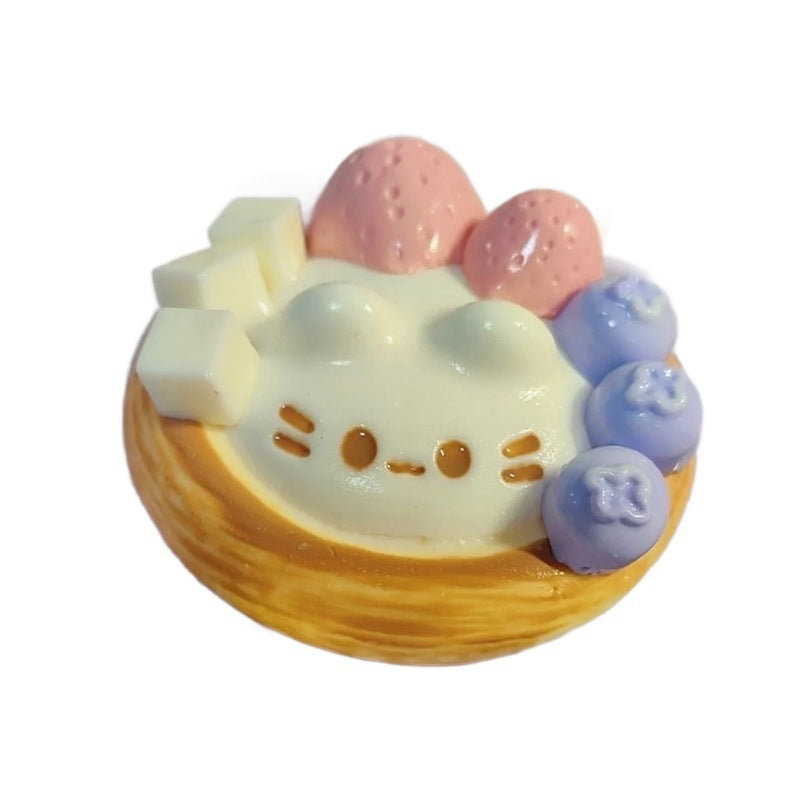 Cat face egg tart squishy toy, photo 2