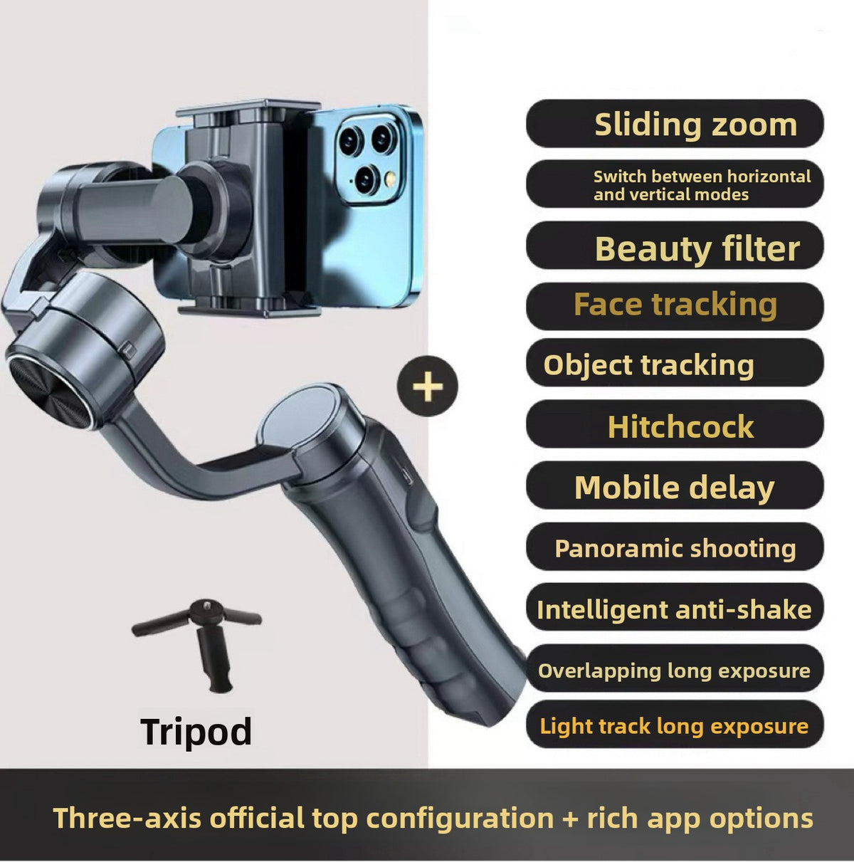 Handheld Smartphone Gimbal Stabilizer for Video Recording