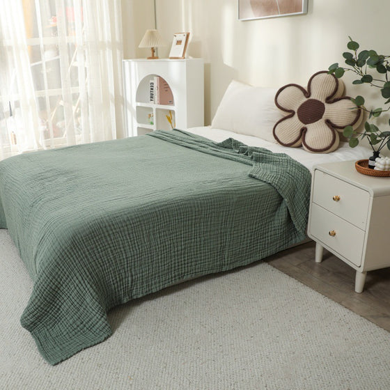 6-Layer Pure Cotton Gauze Towel Blanket, All-Cotton Bubble Gauze Towel Blanket, Single/Double Air-Conditioning Summer...