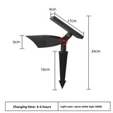 Solar powered outdoor garden spotlight with waterproof design