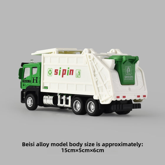 Alloy Sanitation Truck Toy with Inertia Motion product image 2