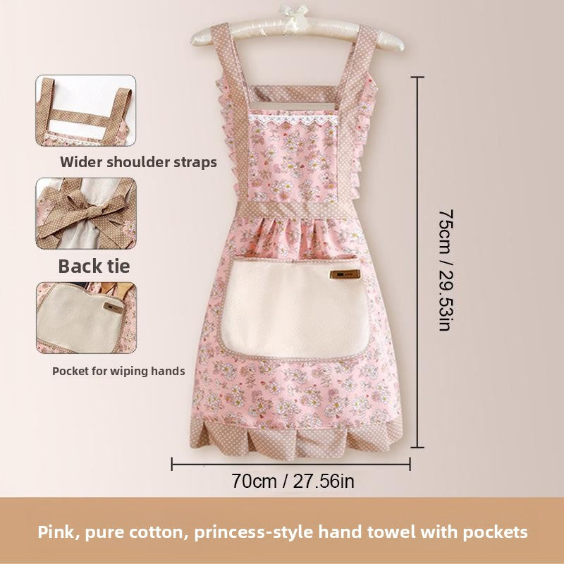 Women's Floral Cross-Back Kitchen Apron