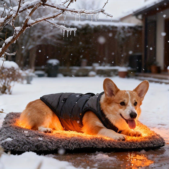 Self-heating and warming cat mat
