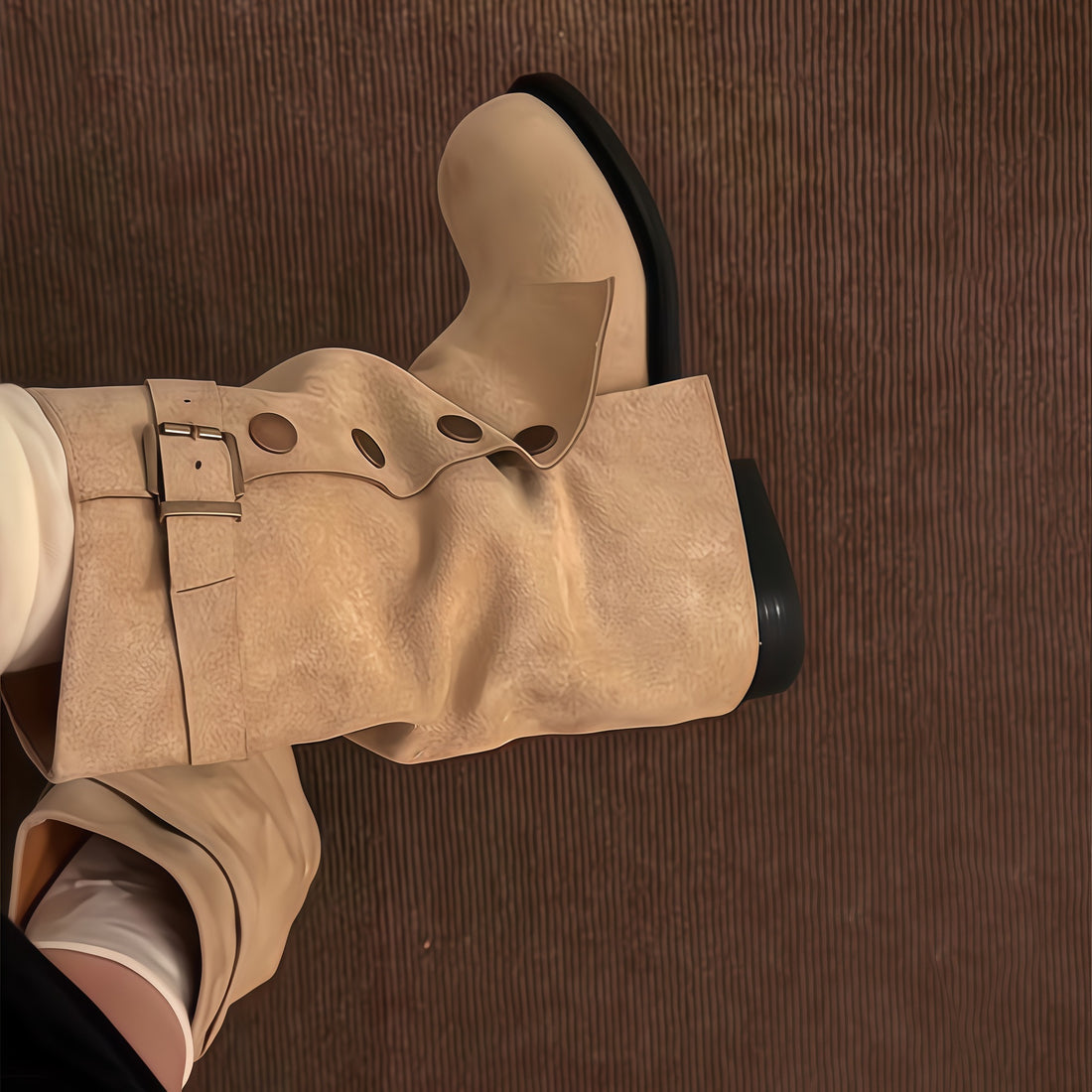 Boot-cut pants and boots