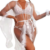 See-through mesh sex underwear seduces MAO MAO's pajamas