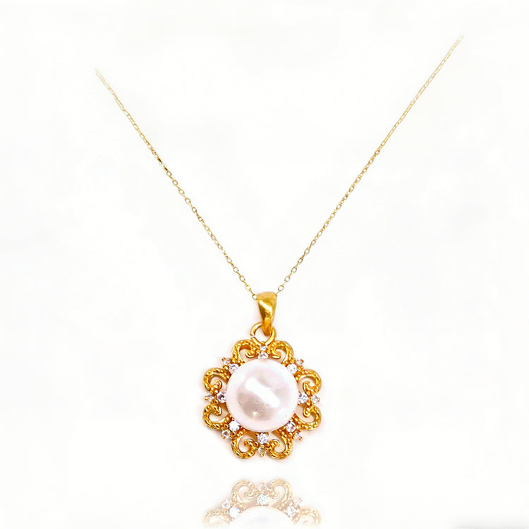 24K Gold Sun Pendant Necklace Choker