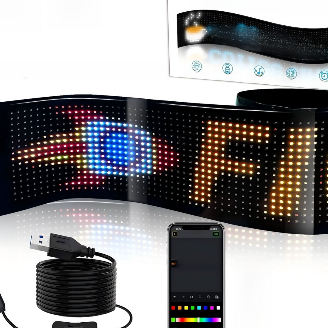 Car Window LED Flexible Advertising Display Screen product image 8