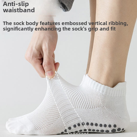 Men's Non-Slip Cotton Yoga Socks Short Anti-Skid Pilates Sport Training Floor Pilates Socks