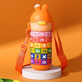 Portable straw water bottle