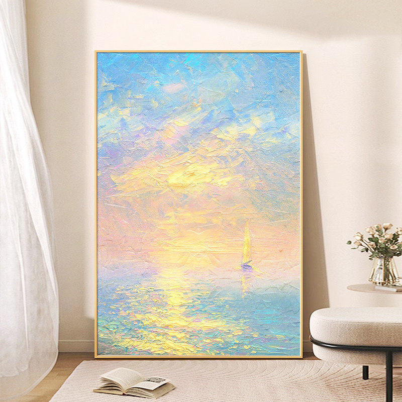 Nordic Cream Style Bedroom Decorative Painting Landscape Mural