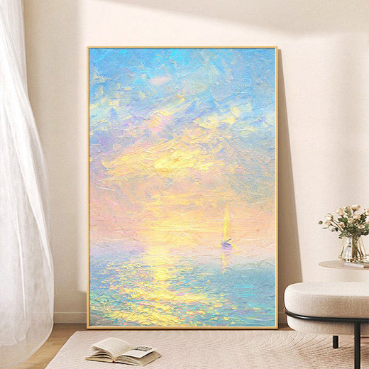 Nordic Cream Style Bedroom Decorative Painting Landscape Mural
