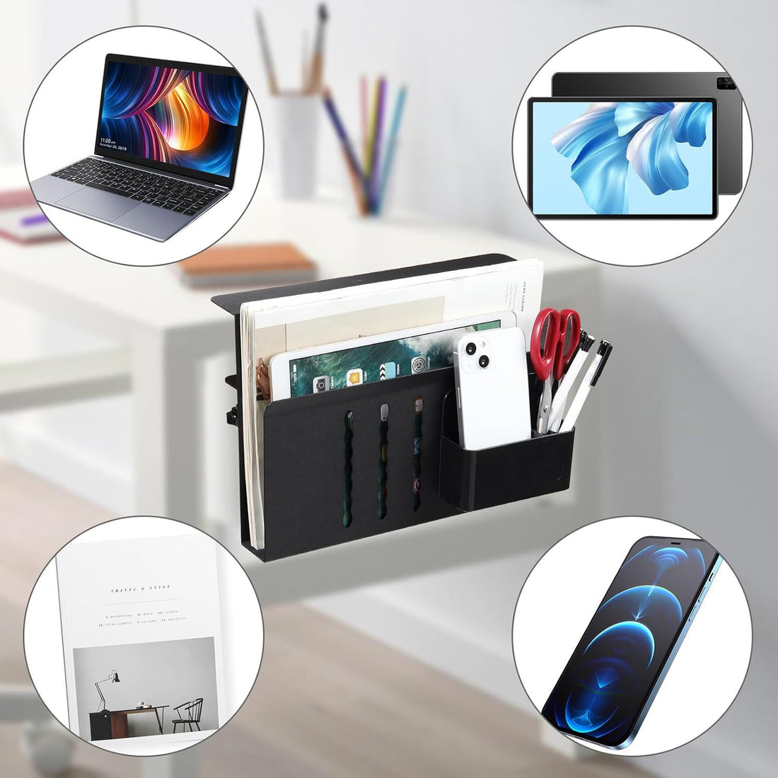 Multifunctional vertical notebook stand