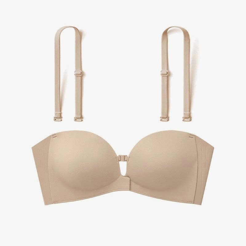 Front Clasp Strapless Push-Up Bra