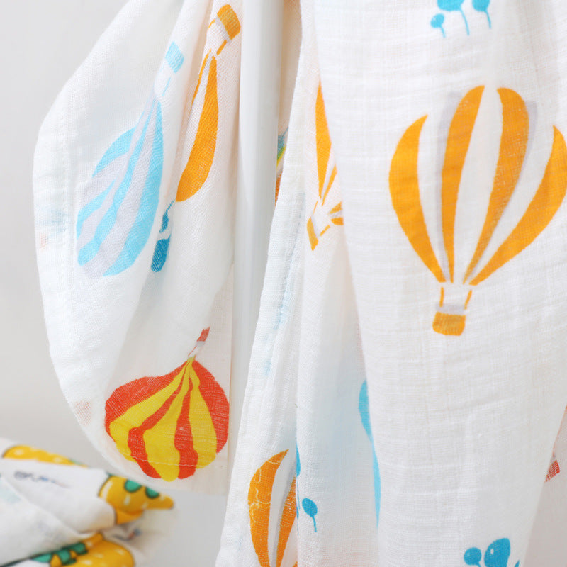 Checkered cotton gauze bath towel product image 3