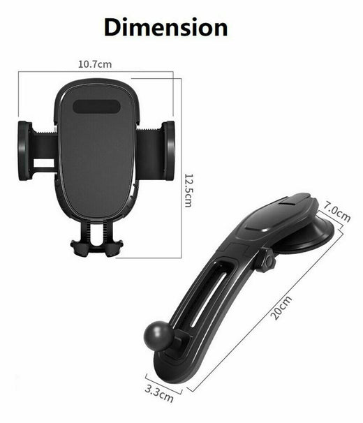 Magnetic plate version of dashboard car phone mount