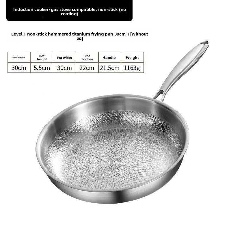 Titanium Induction Frying Pan with Optional Glass Lid