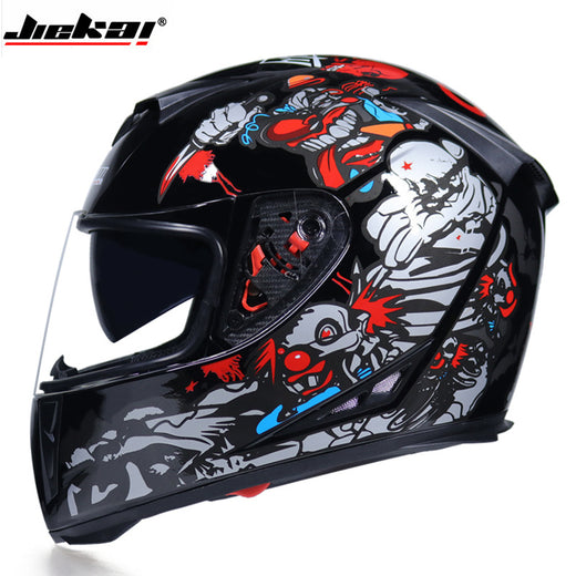 Full Face Bicycle Helmet with Dual Lenses