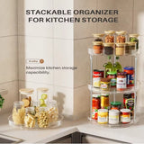 Pack of 2 Rotating Spice Rack Organizer Turntable