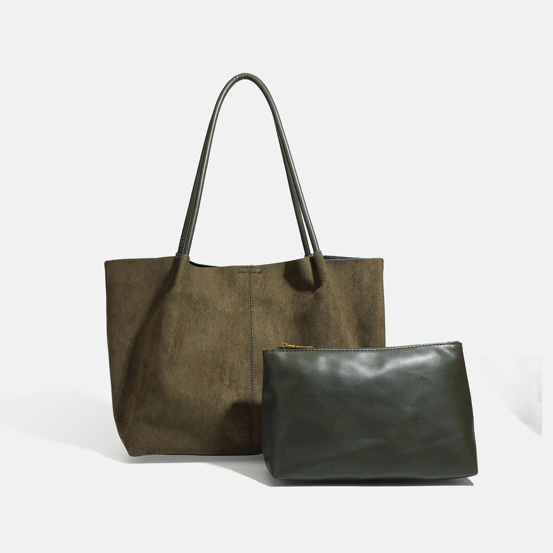 Retro suede fabric shoulder bag