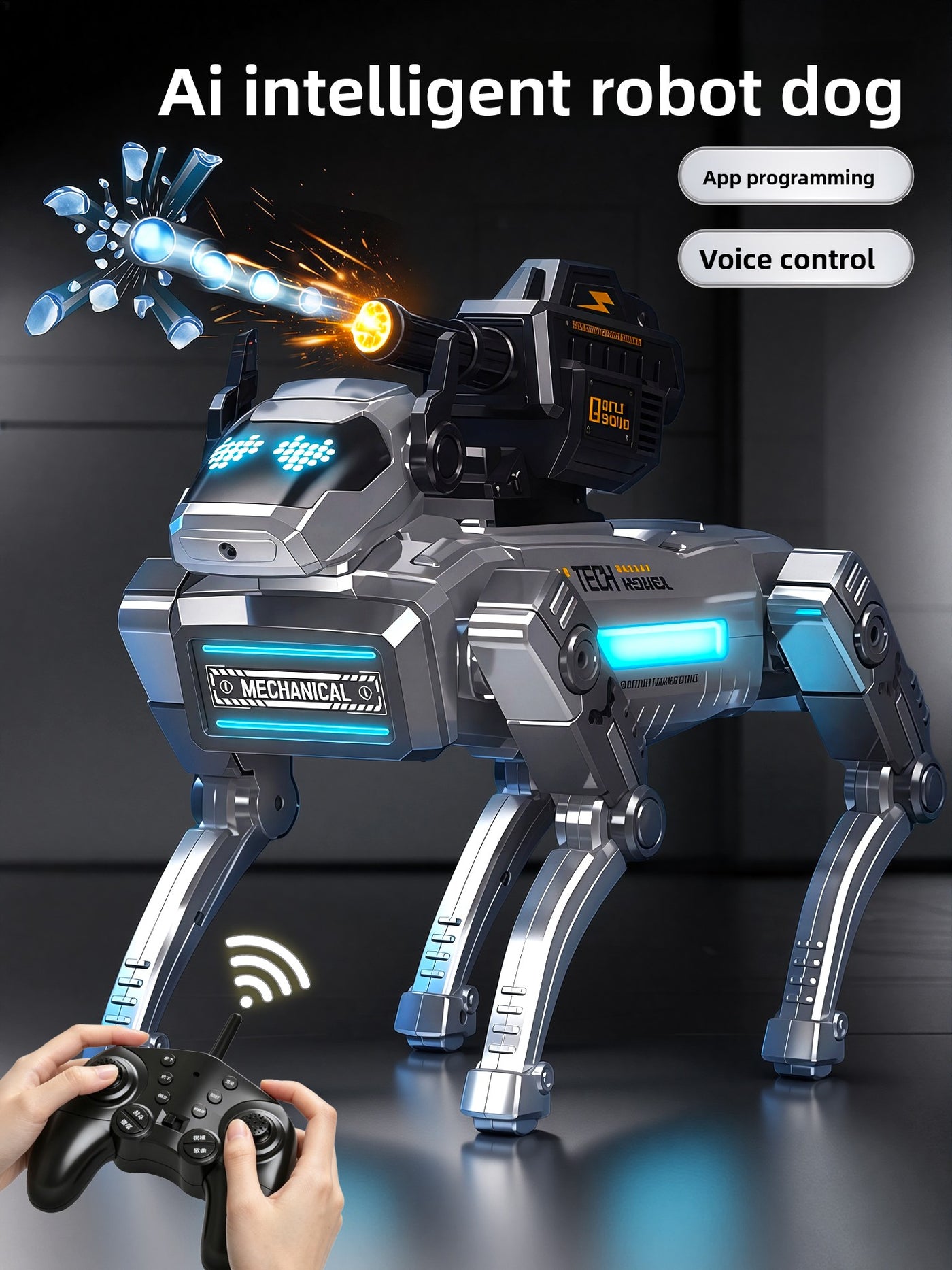 Programmable AI Robot Dog with Remote Control