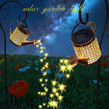 Outdoor waterproof solar-powered perforated projection lamp