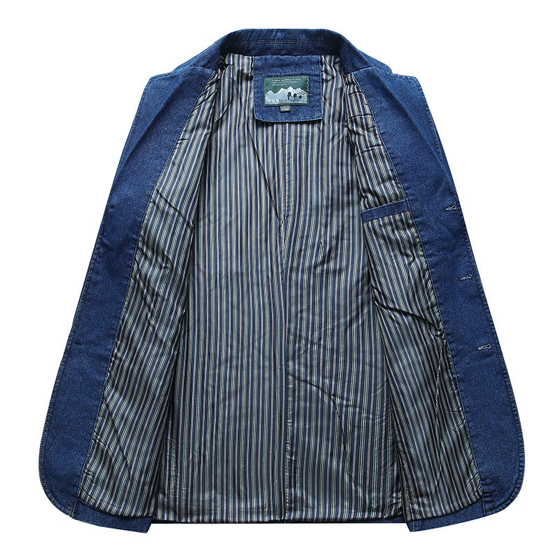 Men's hooded zip denim jacket, photo 5