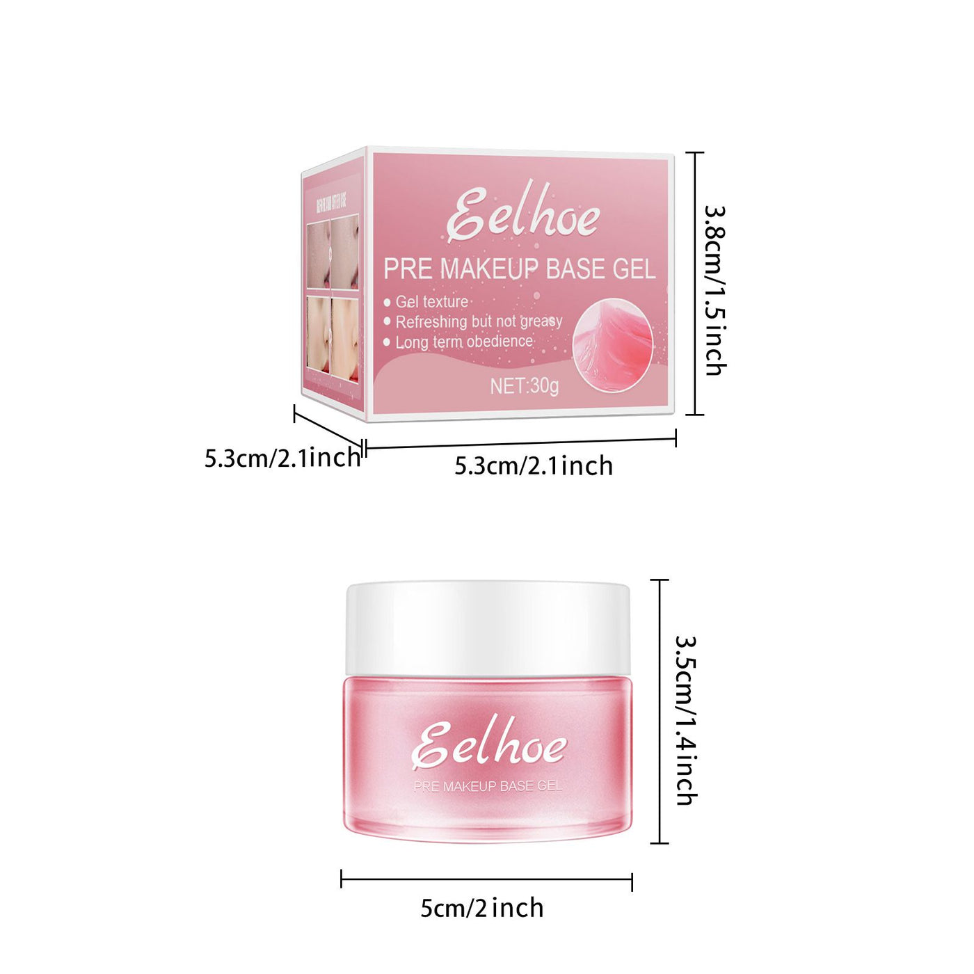 Makeup Base Gel Primer size in hand
