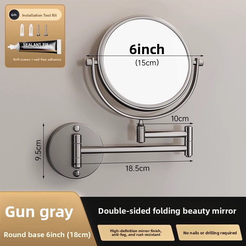 Wall-mounted beauty mirror