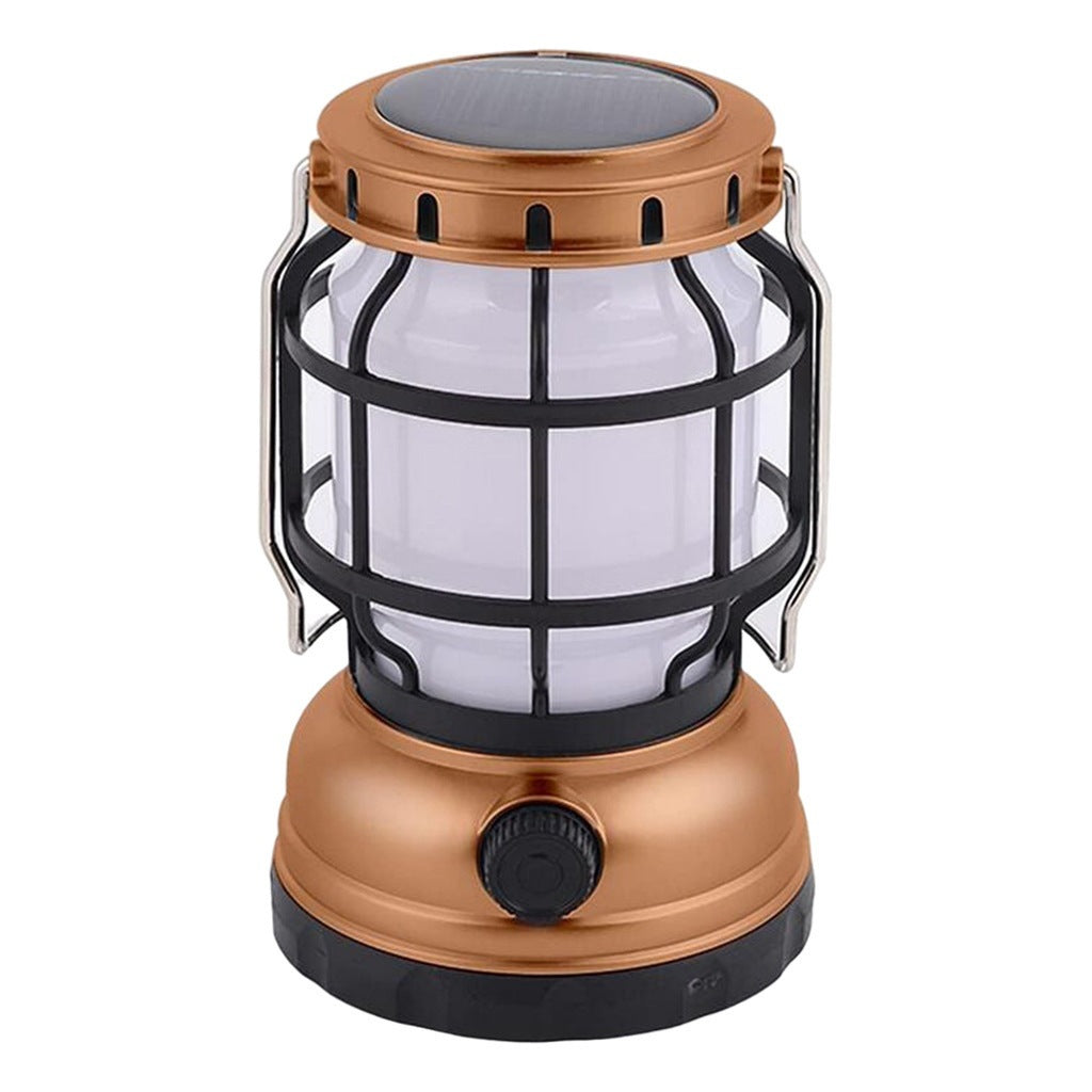 Solar Camping Lantern with Flame Effect
