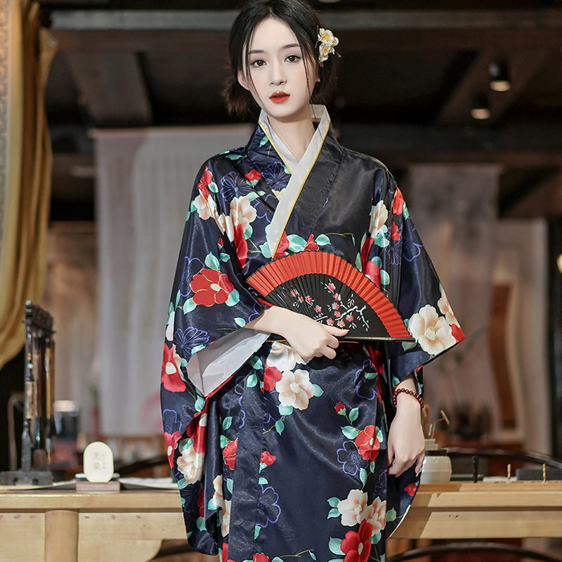 Women's Plus-Size Acetate Kimono Style Sleepwear Robe