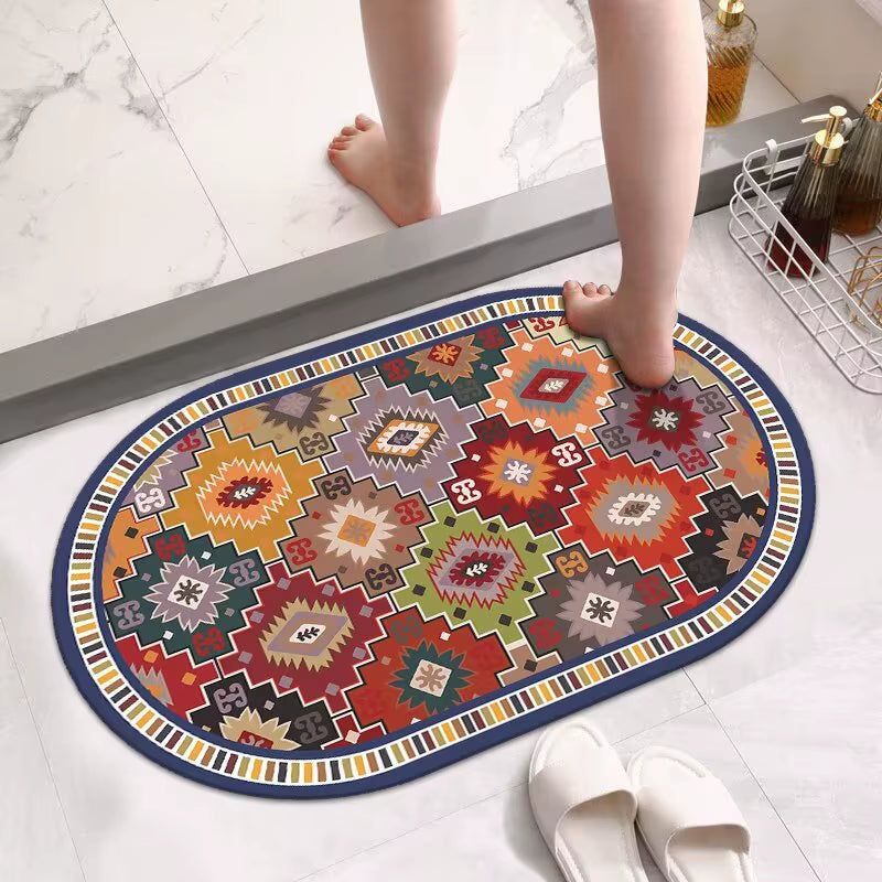 Diatom Mud Absorbent Mat Entry Door Non-Slip Quick-Drying Foot Mat Bathroom Door Floor Mat Kitchen Non-Slip Mat Carpet