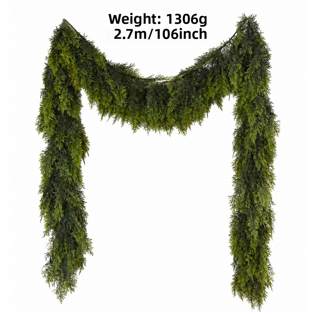 Simulation pine and cypress Christmas rattan soft rubber decorations Christmas Cedar Rattan