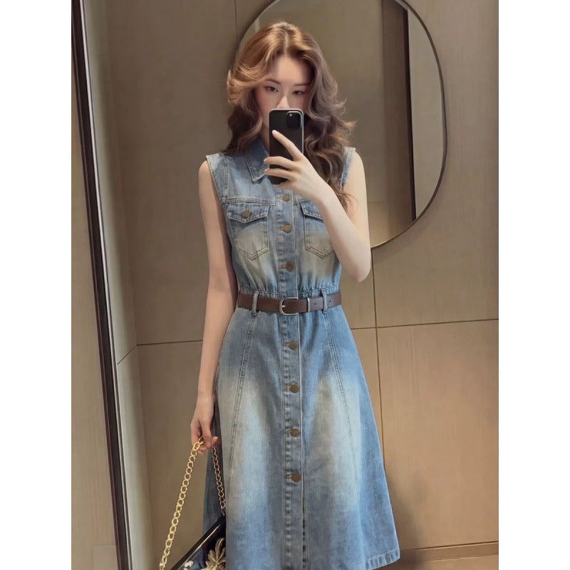 Sleeveless Denim Dress