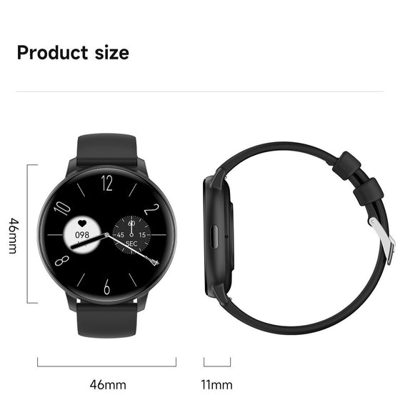 Slim smart watch with 1.38 inch display and silicone strap, photo 3