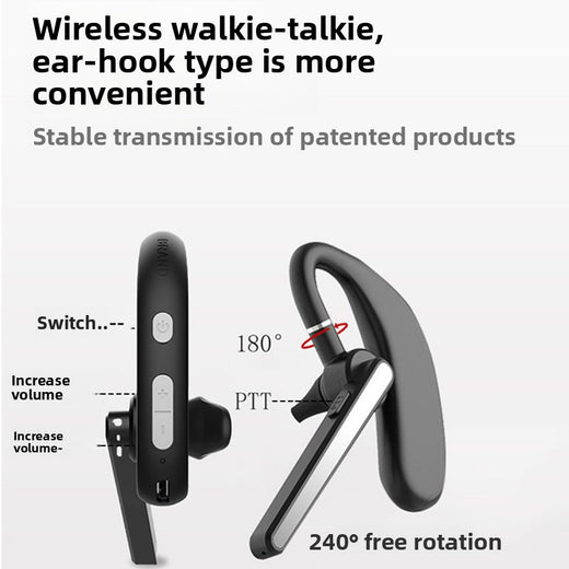 Bluetooth Ear-Hook Walkie-Talkie Ultra-Light Compact