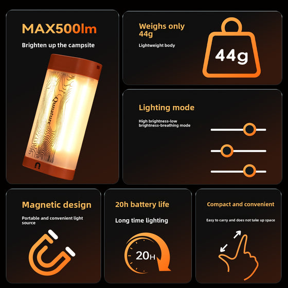 Portable Magnetic Camping Lantern with Adjustable Brightness Outdoor Lighting & Tools product image 2