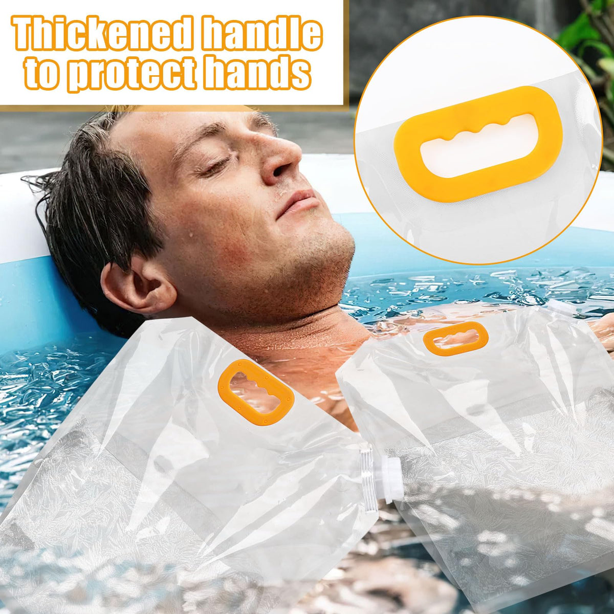 Cold plunge tub packed down for travel