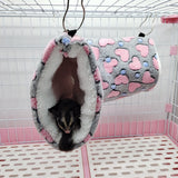 Hamster tunnel nest shown in cage setup