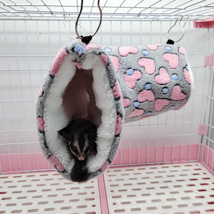 Hamster tunnel nest shown in cage setup