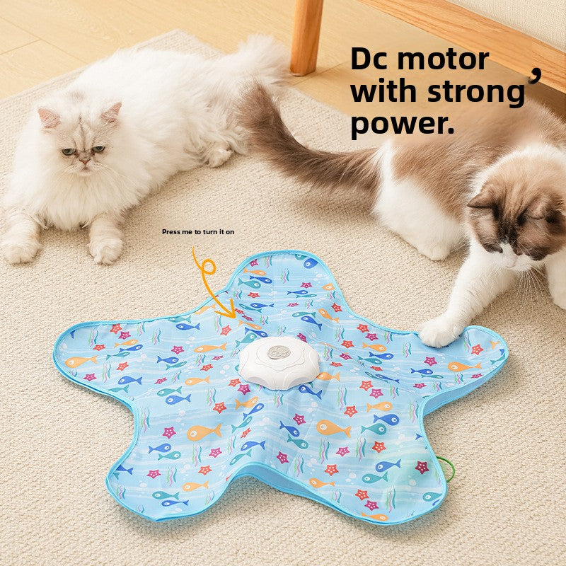 Interactive Automatic Cat Toy Hide and Seek Cover with Replaceable Teaser Wand