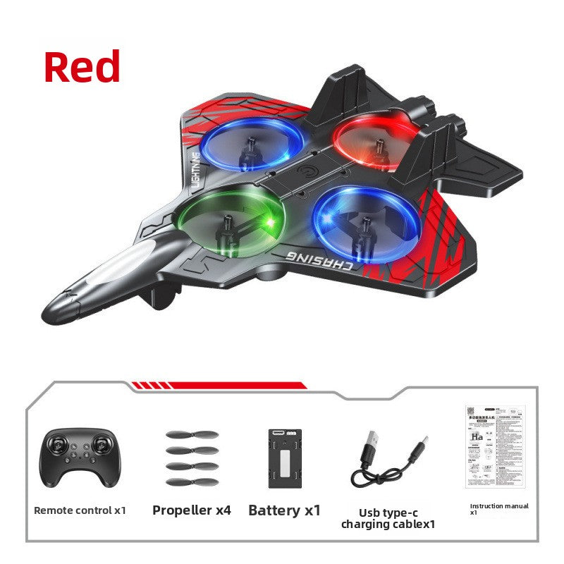 Remote control foam fighter glider, red foam fighter 1 battery
